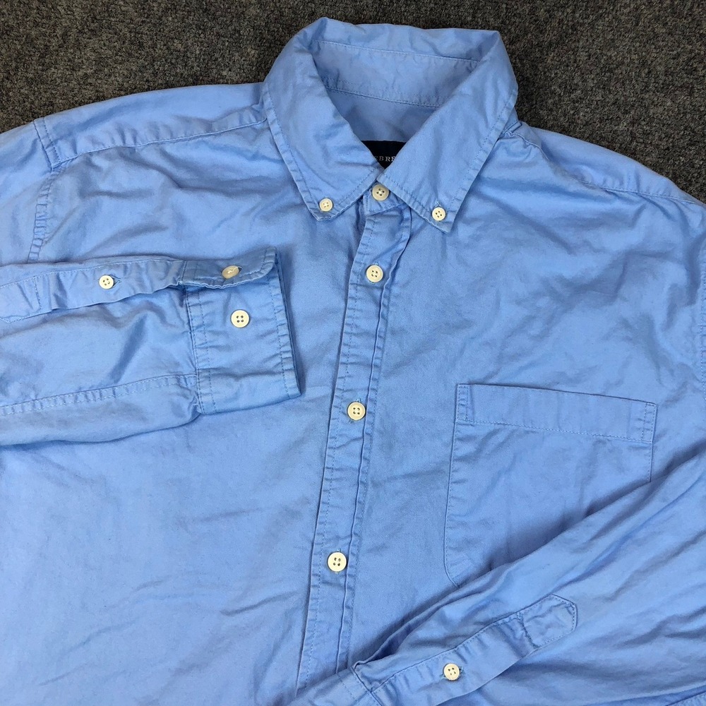 Saddlebred‎ Mens Size M Medium Blue Long Sleeve Button Down Oxford Shirt Pocket